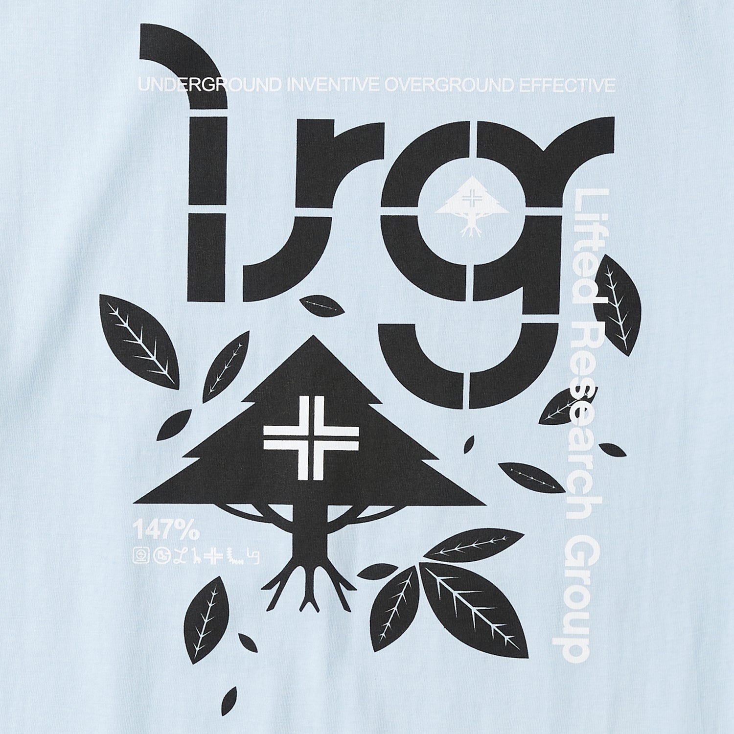 4700 CYCLE LEAVES TEE - POWDER BLUE