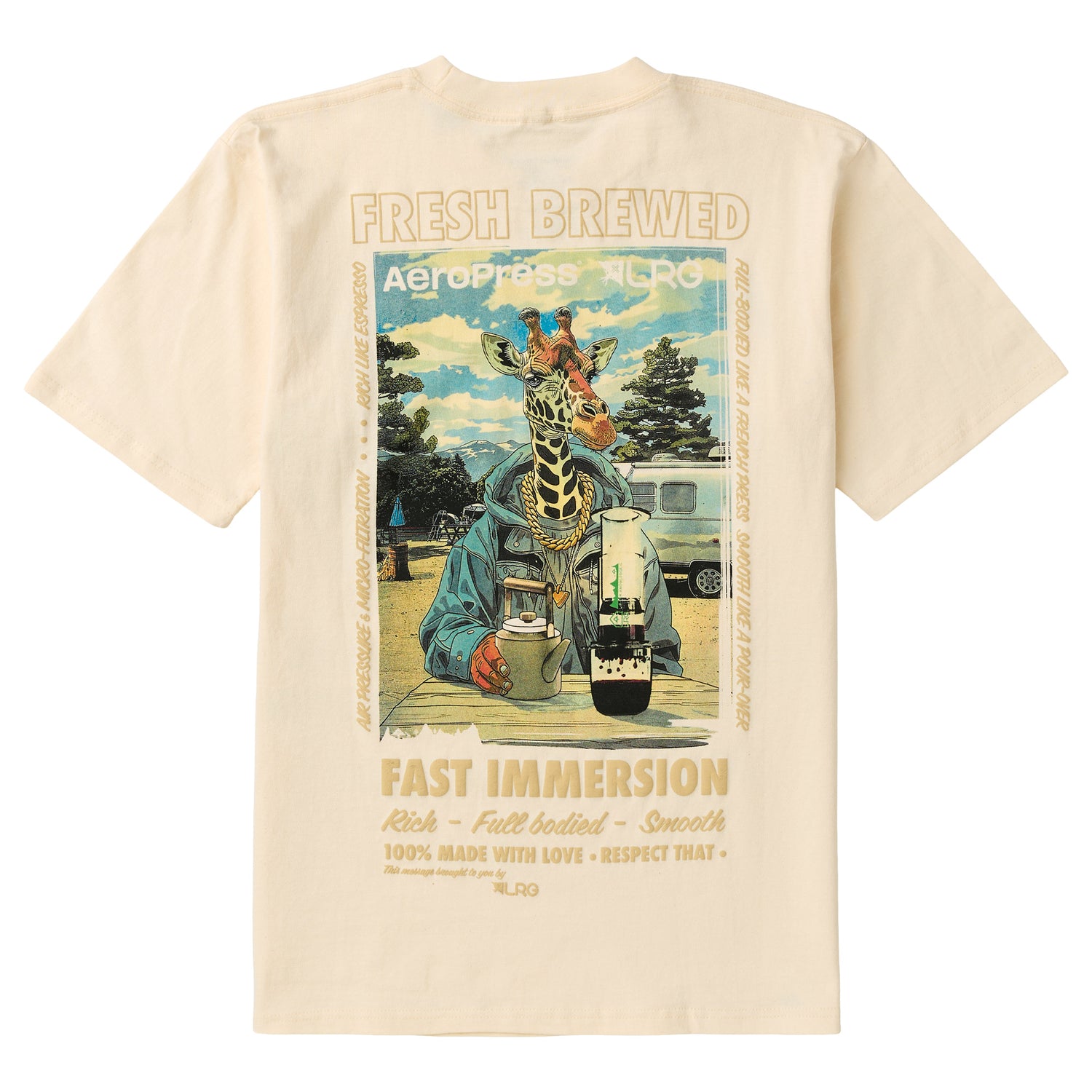 AEROPRESS X LRG LIFTED TEE - CREAM