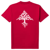 LEAFY L TEE - CARDINAL RED