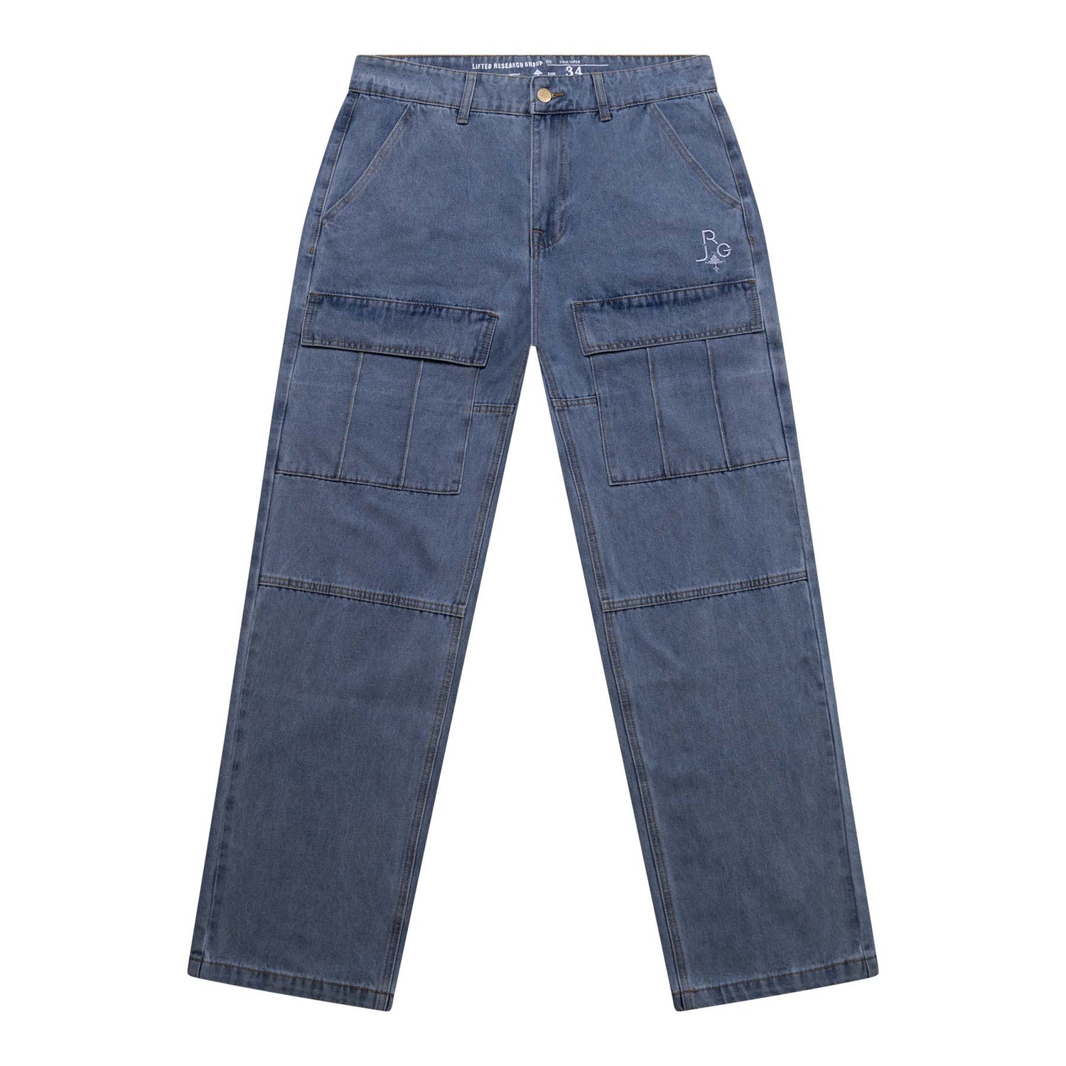 LINE FOR LINE DENIM CARGO PANT - BLUE WASH