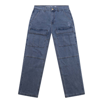 LINE FOR LINE DENIM CARGO PANT - BLUE WASH