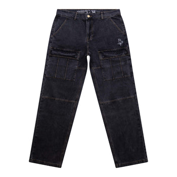 LINE FOR LINE DENIM CARGO PANT - CHARCOAL WASH
