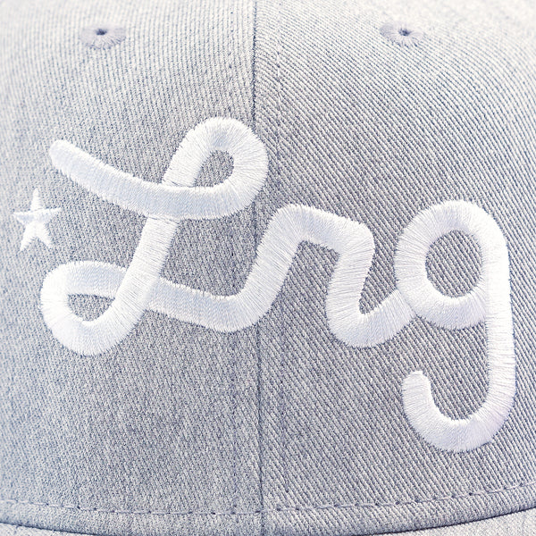 SCRIPT SNAPBACK - Grey/White