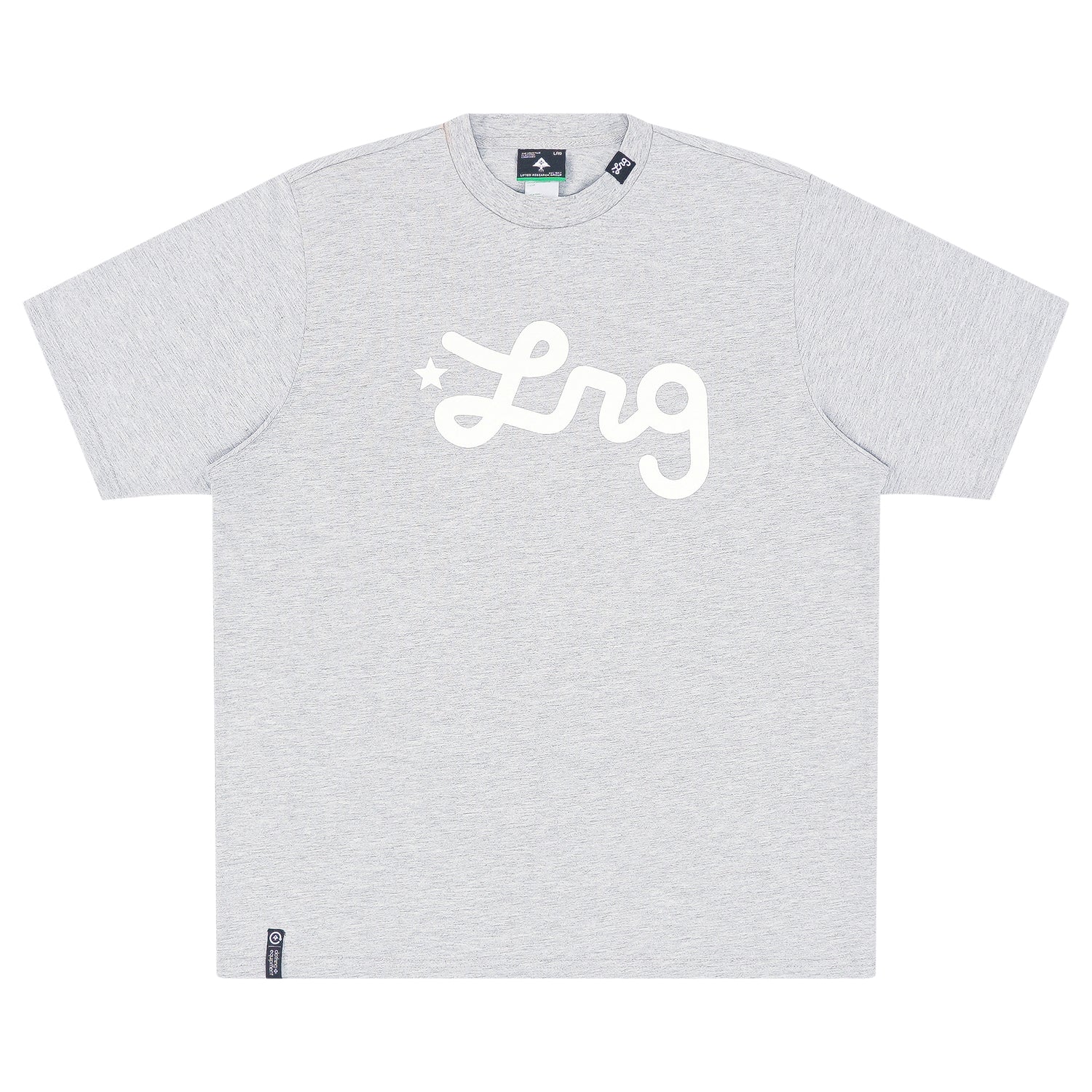Lifted Script Tee HO25 - Athletic Heather Grey
