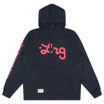 Lifted Script Pullover Hoodie - Black/Red