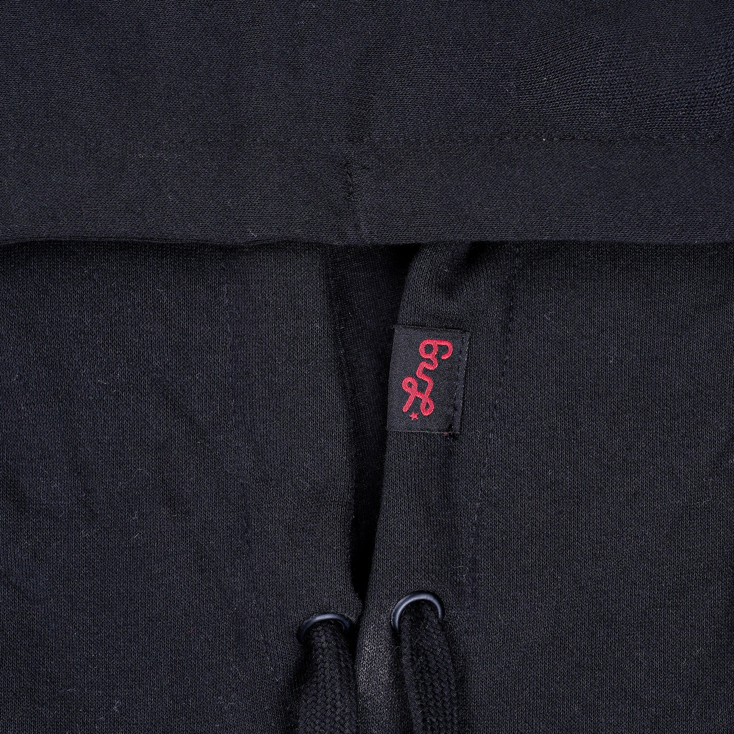 Lifted Script Pullover Hoodie - Black/Red
