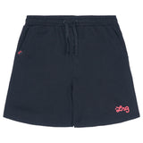 LIFTED SCRIPT SHORT - Black/Red