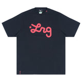 Lifted Script Tee - Black/Red
