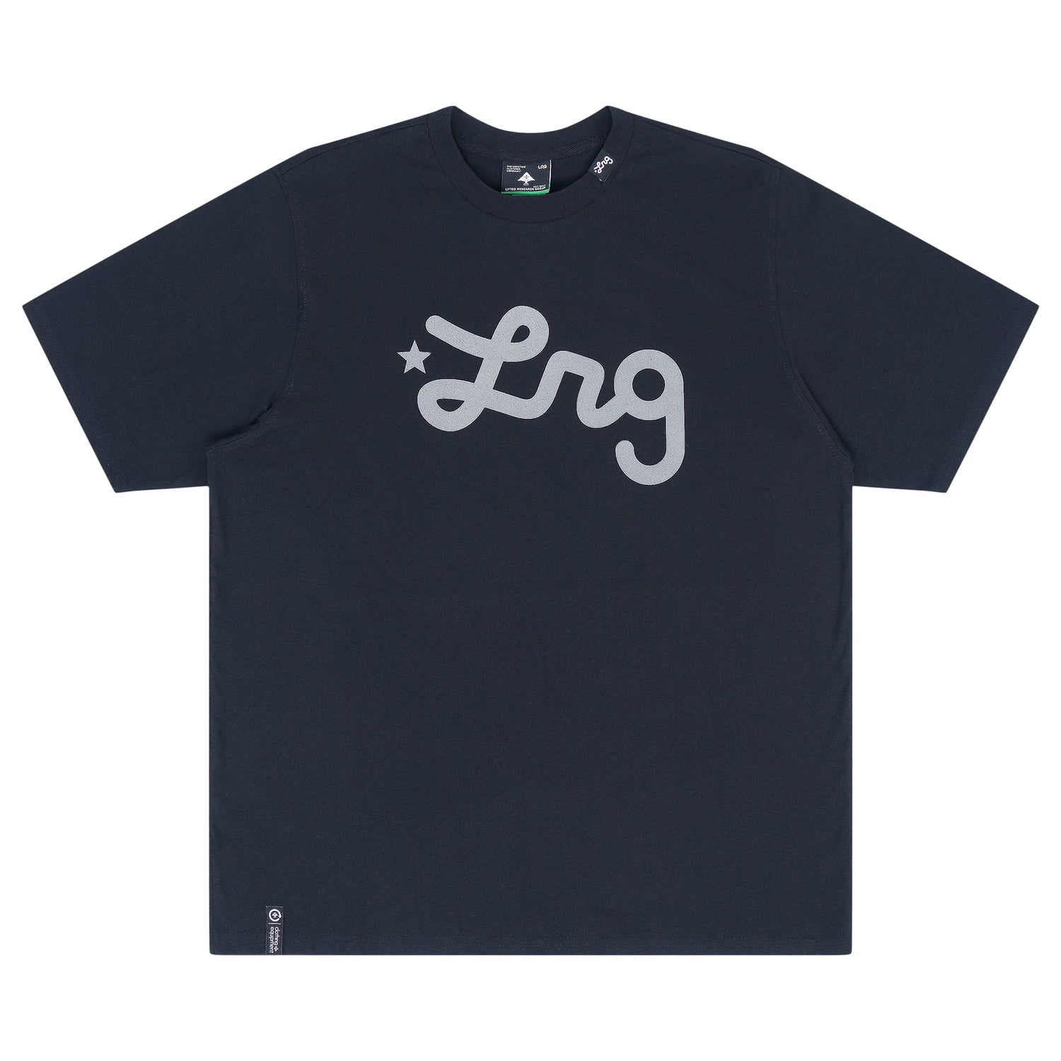 Lifted Script Tee - Black Reflective