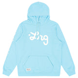 Lifted Script Pullover Hoodie - Carolina Blue