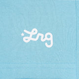 LIFTED SCRIPT SHORT - Carolina Blue