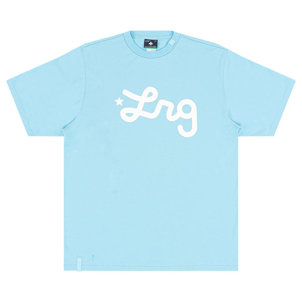 Lifted Script Tee - Carolina Blue