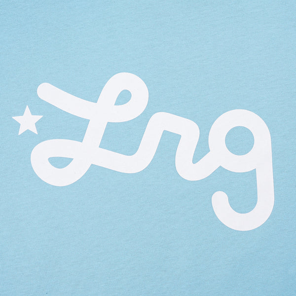Lifted Script Tee - Carolina Blue