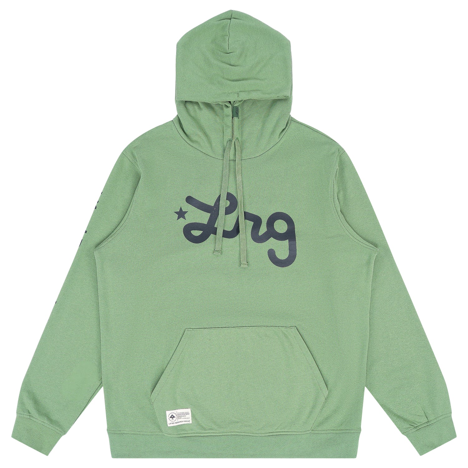 Lifted Script Pullover Hoodie - Military Green
