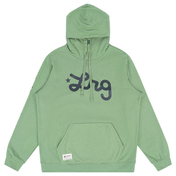 Lifted Script Pullover Hoodie - Military Green