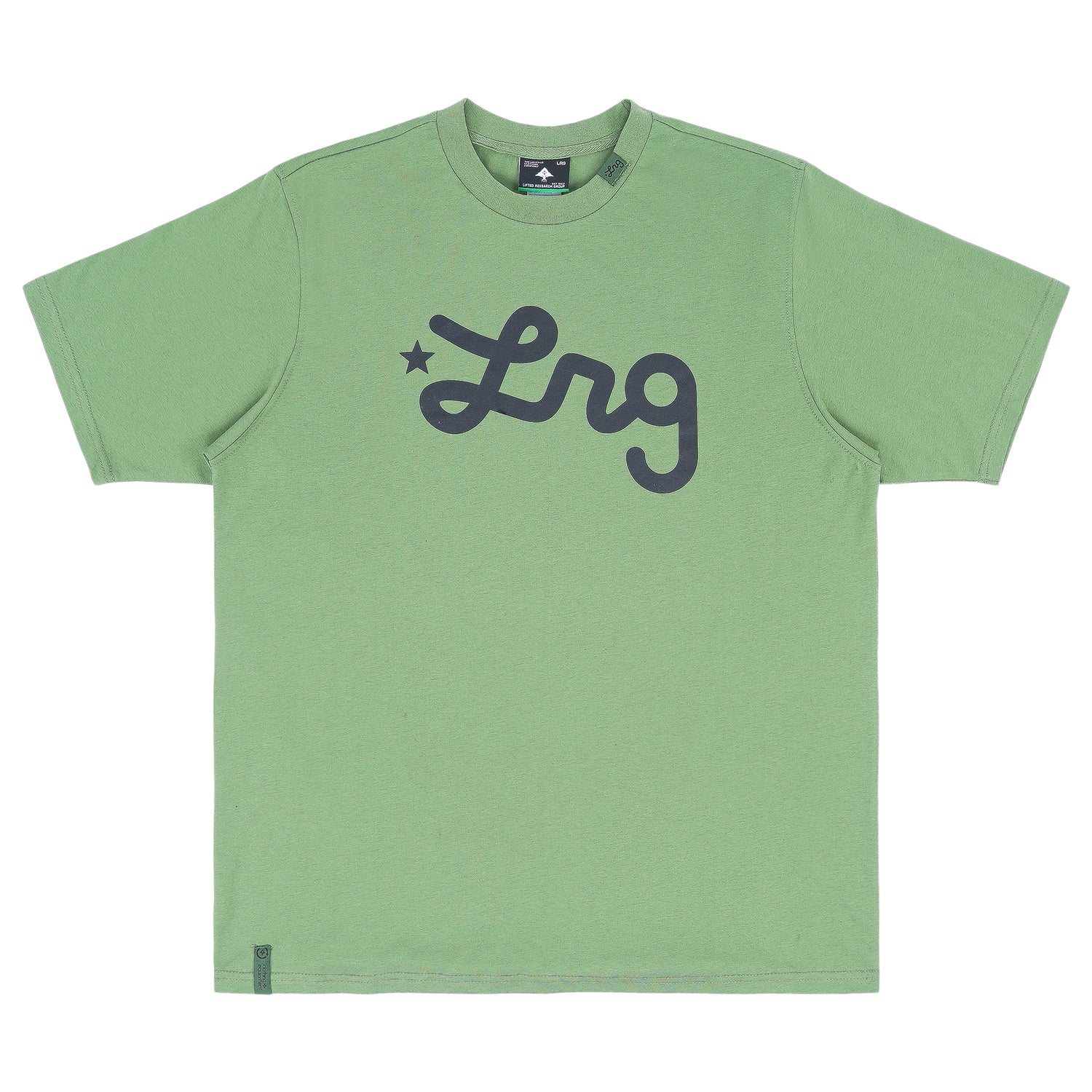 Lifted Script Tee - Military Green