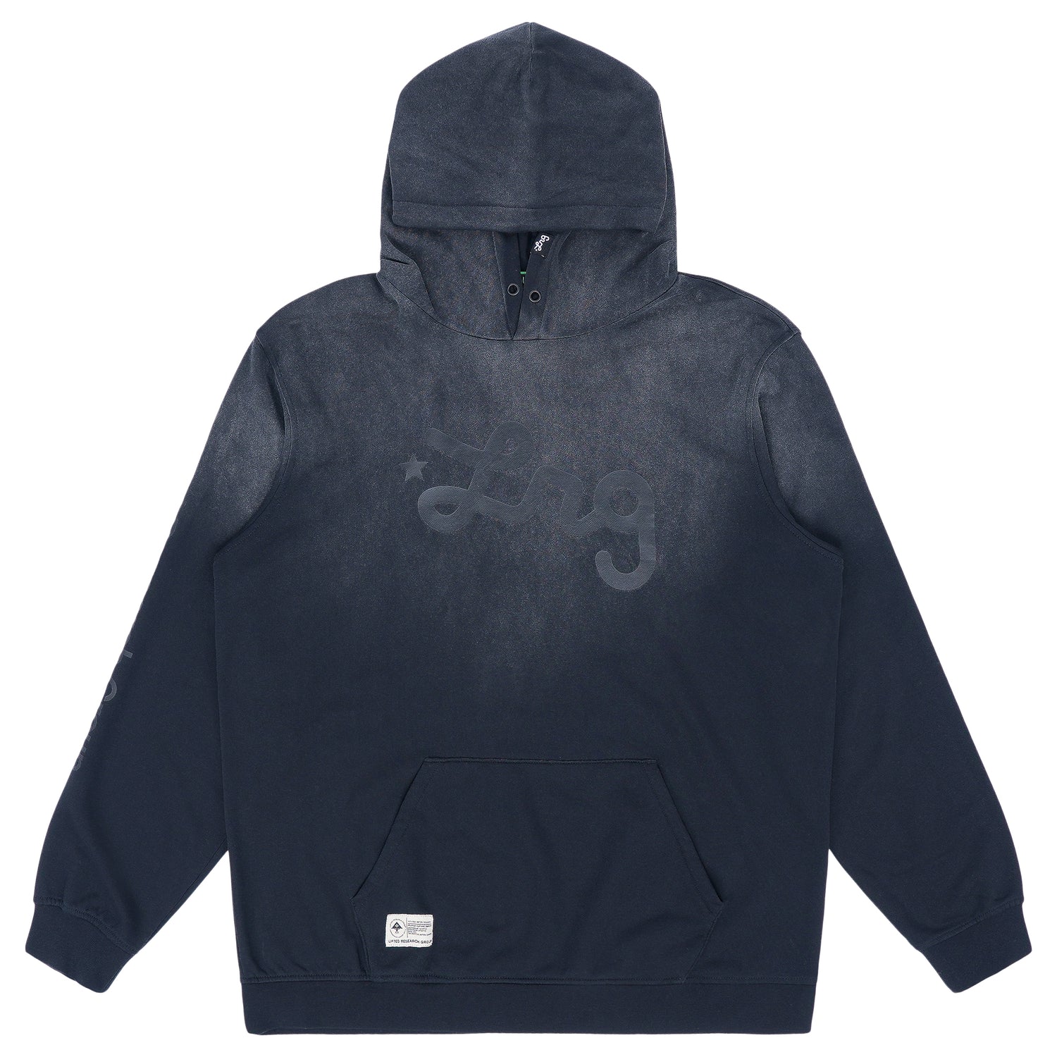 Lifted Script Pullover Hoodie - Potassium Spray Black