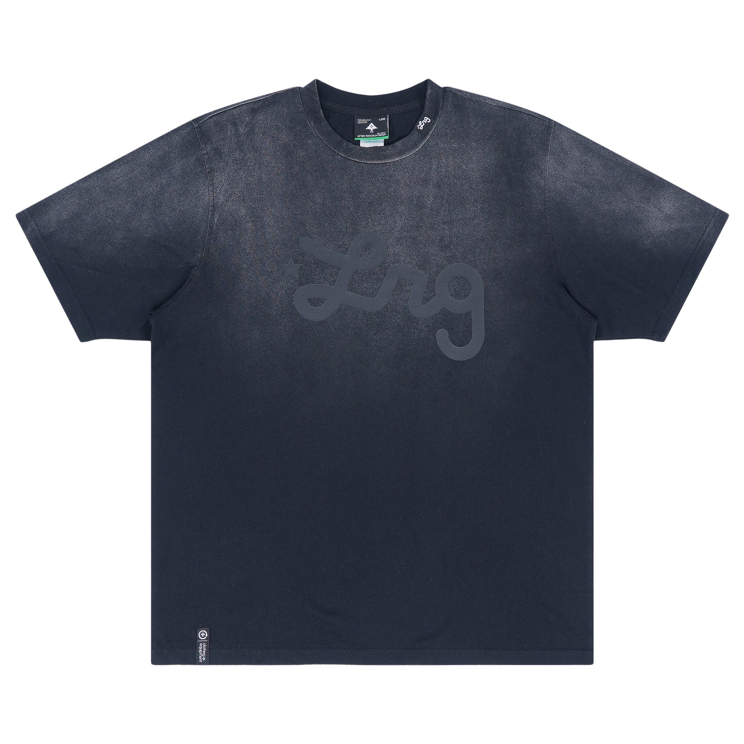 Lifted Script Tee - Potassium Spray Black