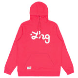Lifted Script Pullover Hoodie - Red Cherry
