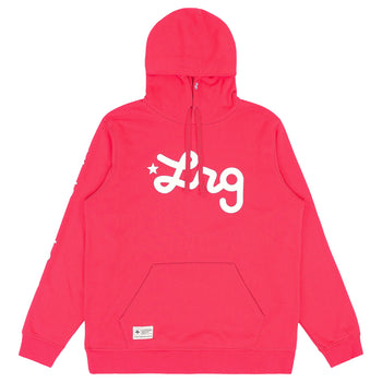 Lifted Script Pullover Hoodie - Red Cherry