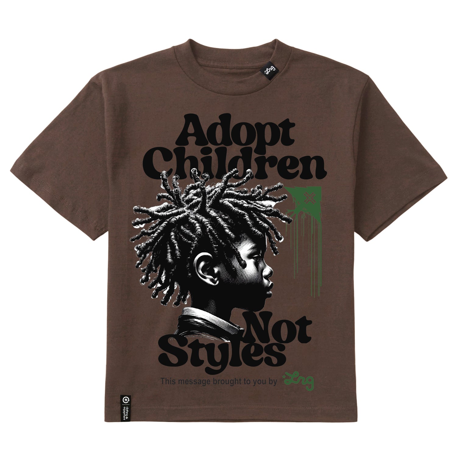 ADOPTION KNIT TEE - BROWN