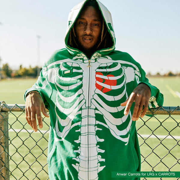 CARROTS X LRG DEAD SERIOUS ZIP HOODIE - KELLY GREEN