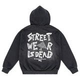STREETWEAR IS DEAD PULL OVER HOODIE - SUN DRIED BLACK