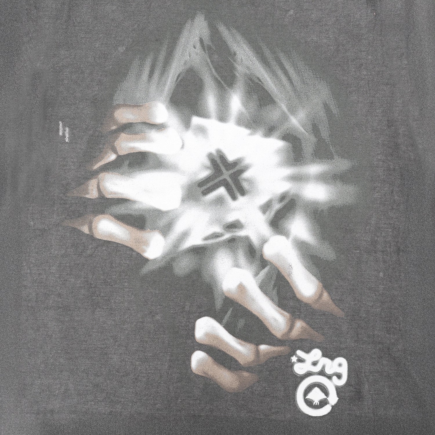 BAREBONES SS TEE - OIL WASH Black