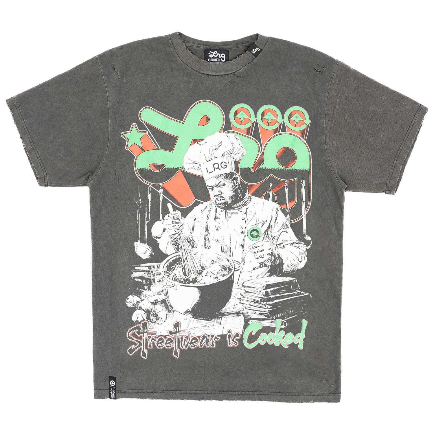 STREETWEAR IS COOKED SS TEE - PIGMENT DYED BLACK