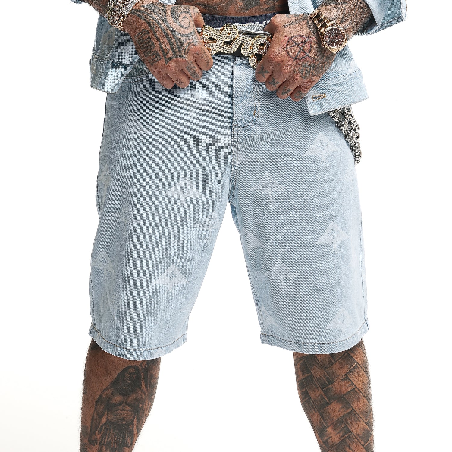 TWO TREE 4 SEVEN DENIM SHORT - DENIM BLUE