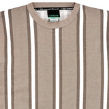 BENGAL STRIPED LS CREW - BROWN