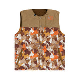 THE FRESH OUTDOORS REVERSE VEST - BROWN MAPLE CAMO