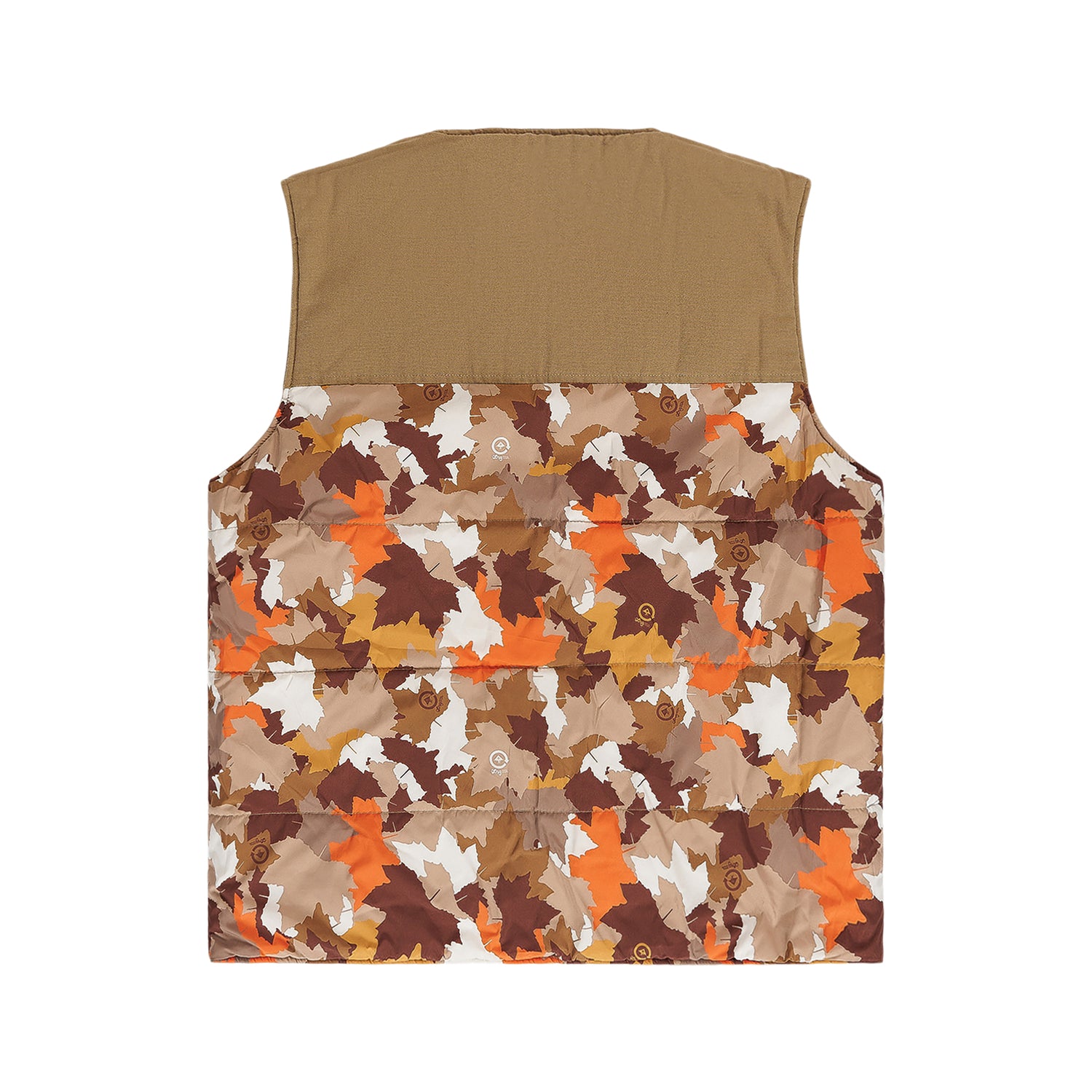 THE FRESH OUTDOORS REVERSE VEST - BROWN MAPLE CAMO
