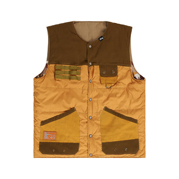 THE FRESH OUTDOORS REVERSE VEST - BROWN MAPLE CAMO