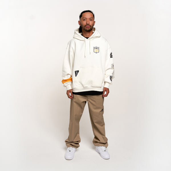 TIME CHAMPIONS PULLOVER HOODIE - CREAM
