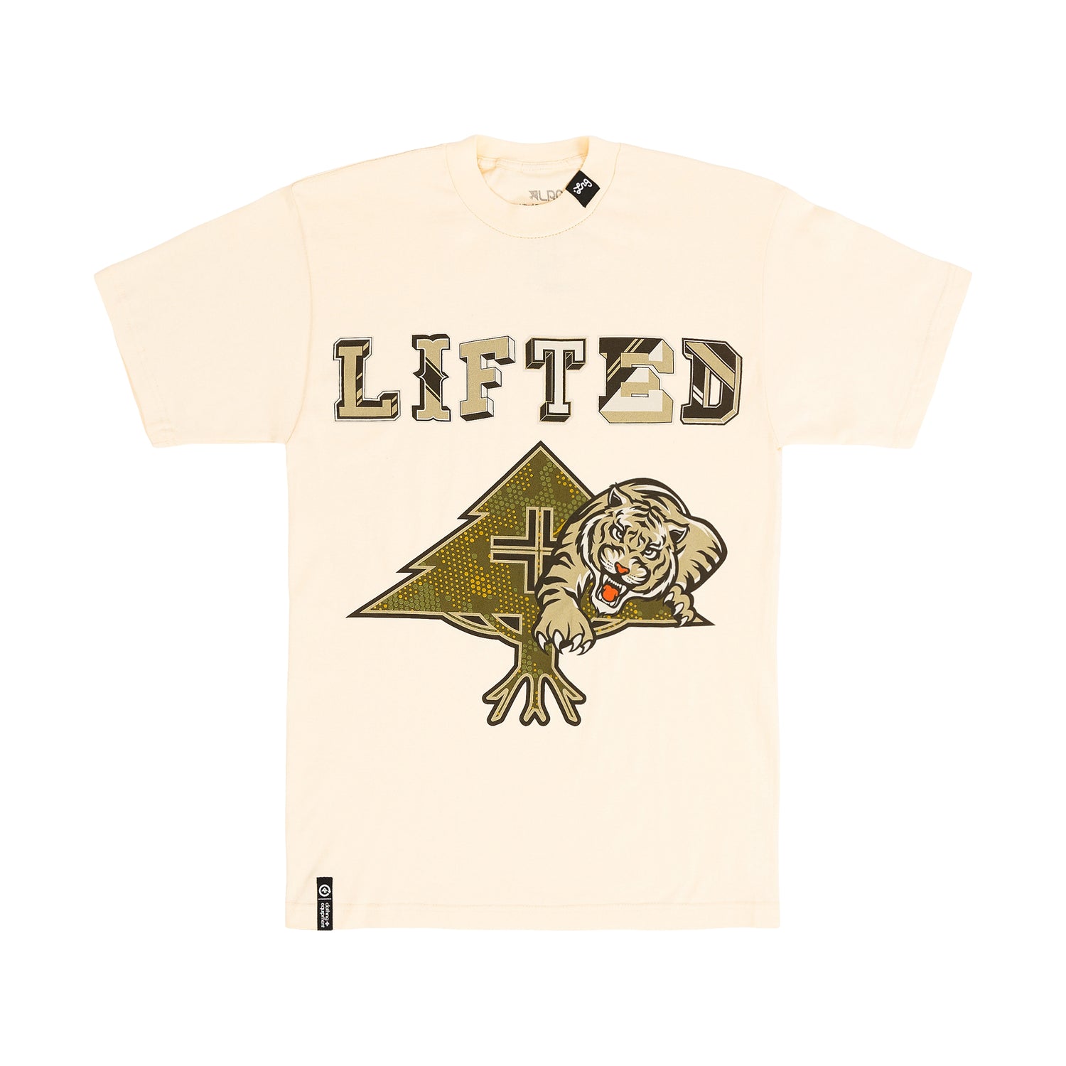 ROGUE LIFTED TIGER SS TEE - CREAM