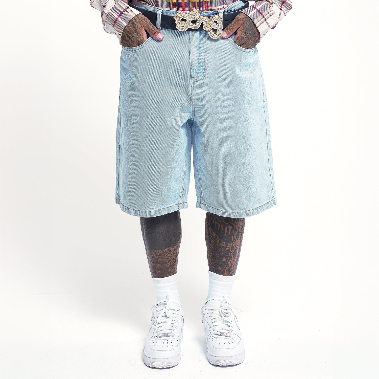 HIGH LIFE HABITS DENIM SHORT - LIGHT WASH