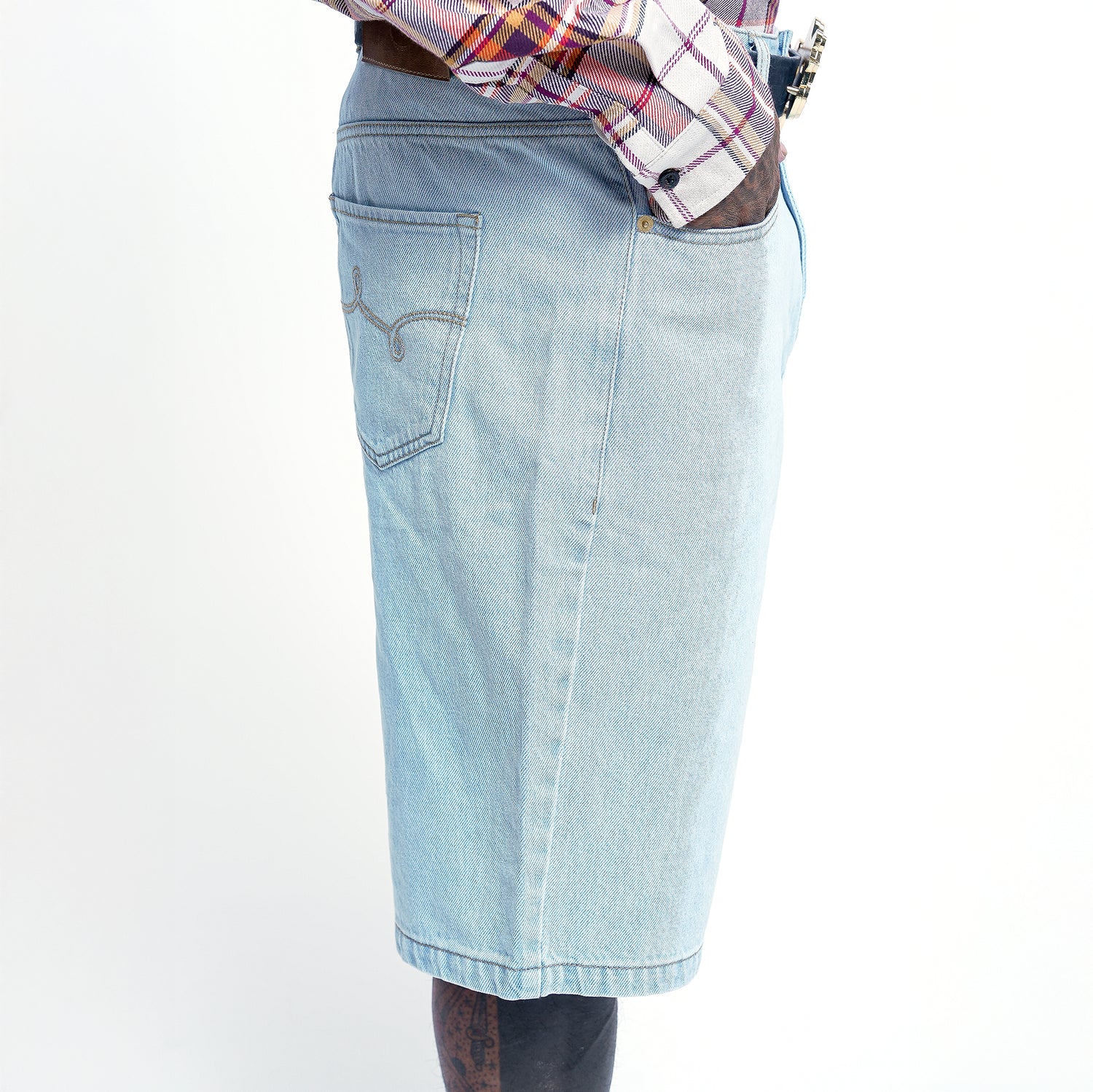 HIGH LIFE HABITS DENIM SHORT - LIGHT WASH