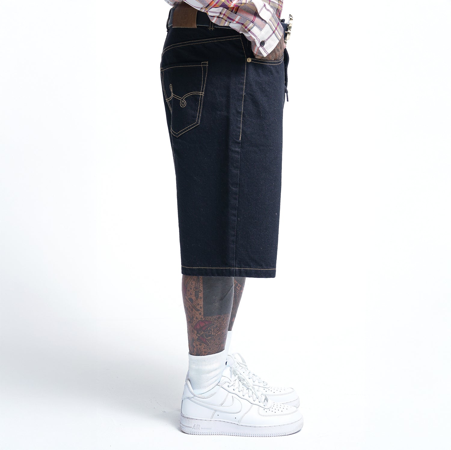 OVERCOME RESISTENCE DENIM SHORT - BLACK