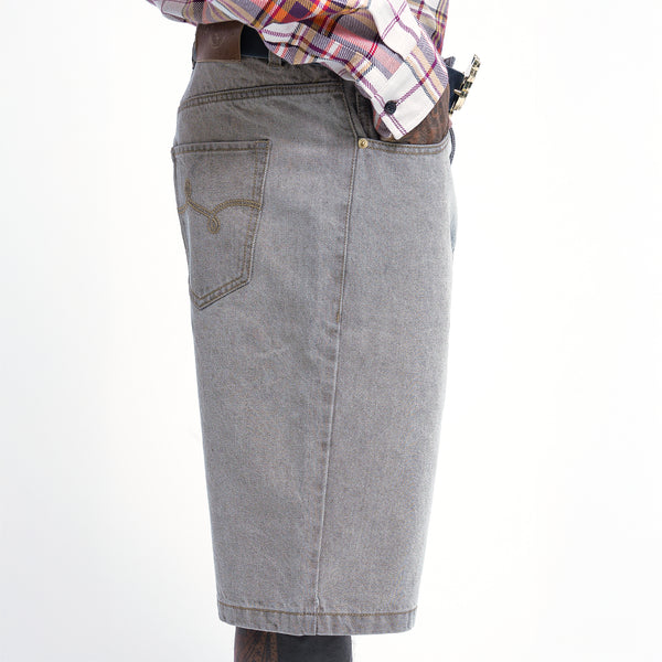 OVERCOME RESISTENCE DENIM SHORT - GREY