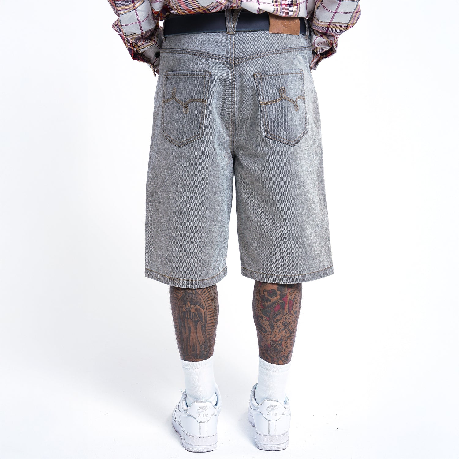 OVERCOME RESISTENCE DENIM SHORT - GREY