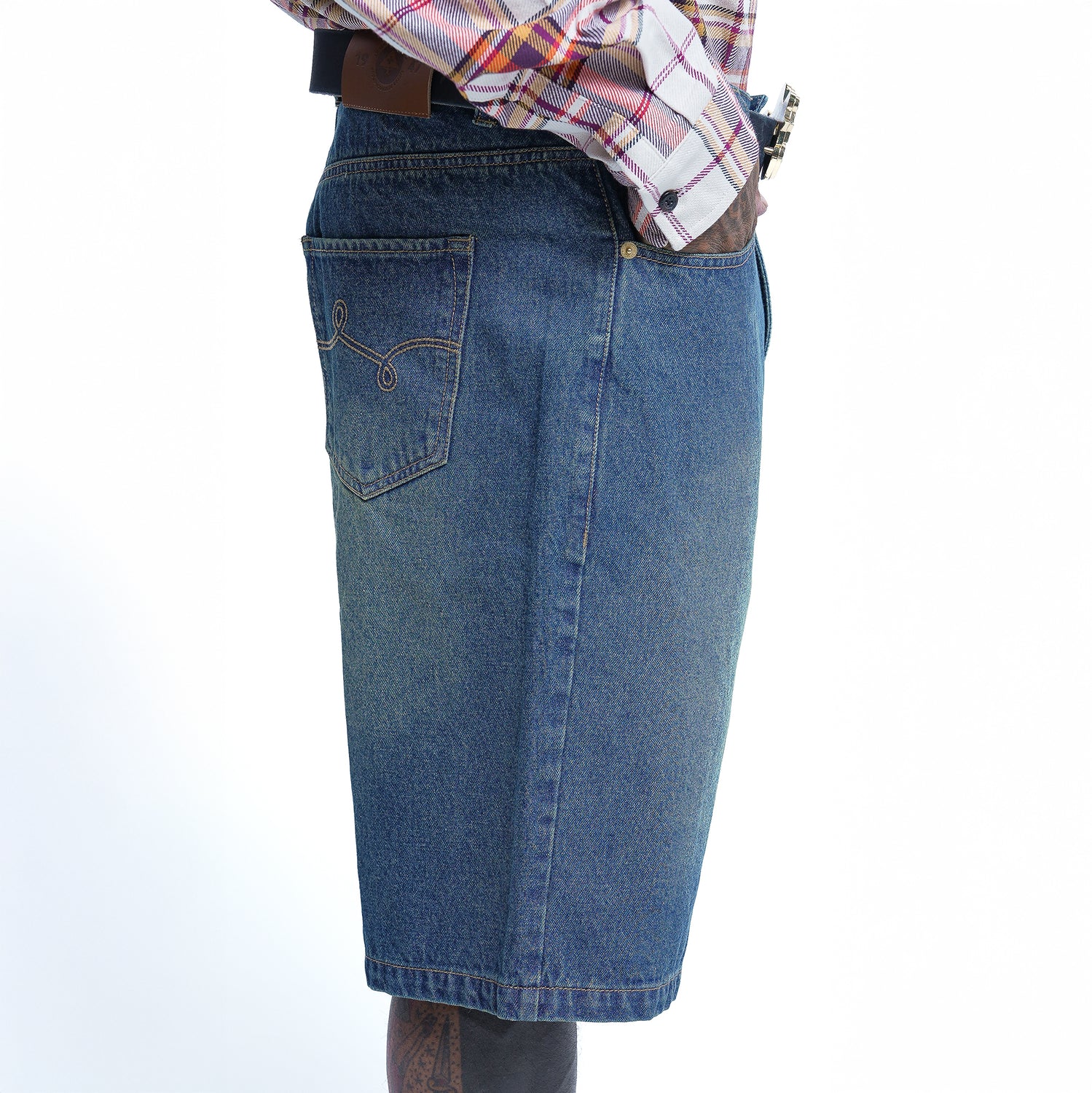 OVERCOME RESISTENCE DENIM SHORT - INDIGO WASH