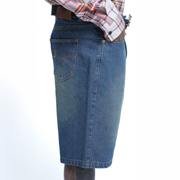 OVERCOME RESISTENCE DENIM SHORT - INDIGO WASH