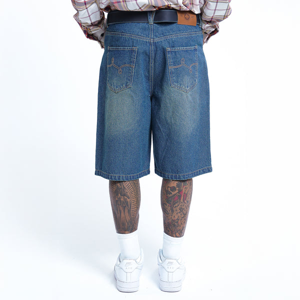 OVERCOME RESISTENCE DENIM SHORT - INDIGO WASH