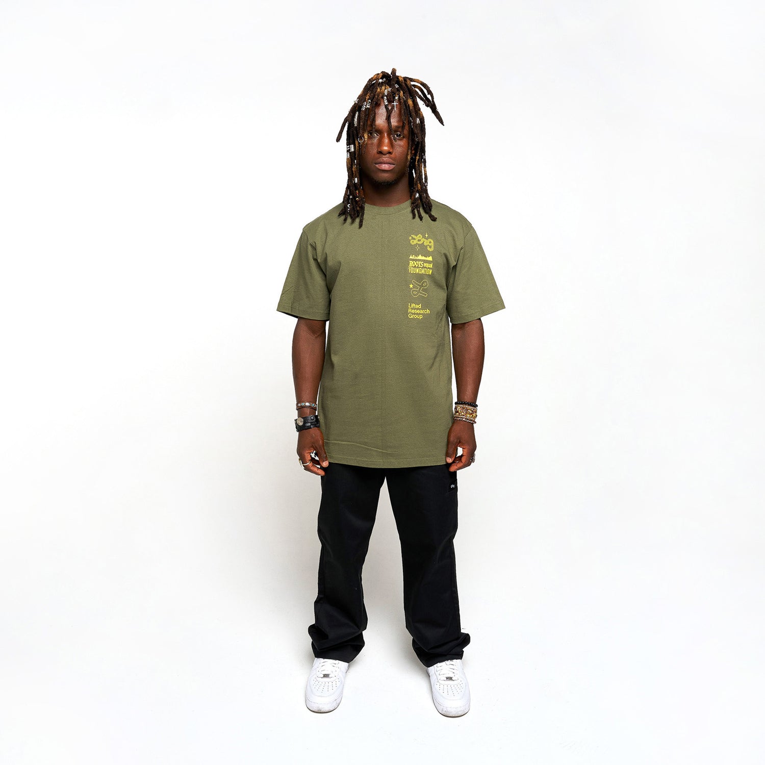 ALIGNED TEE - MILITARY GREEN