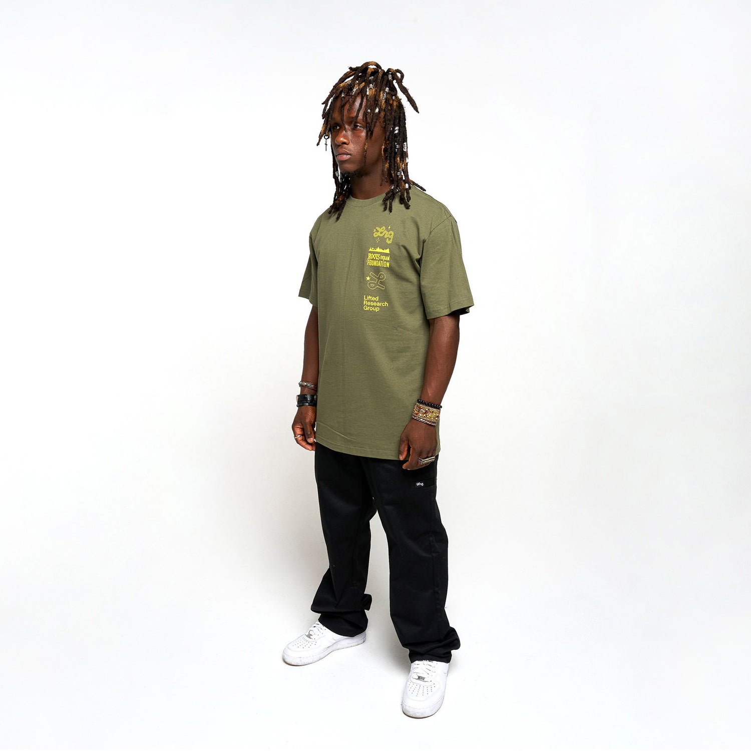 ALIGNED TEE - MILITARY GREEN