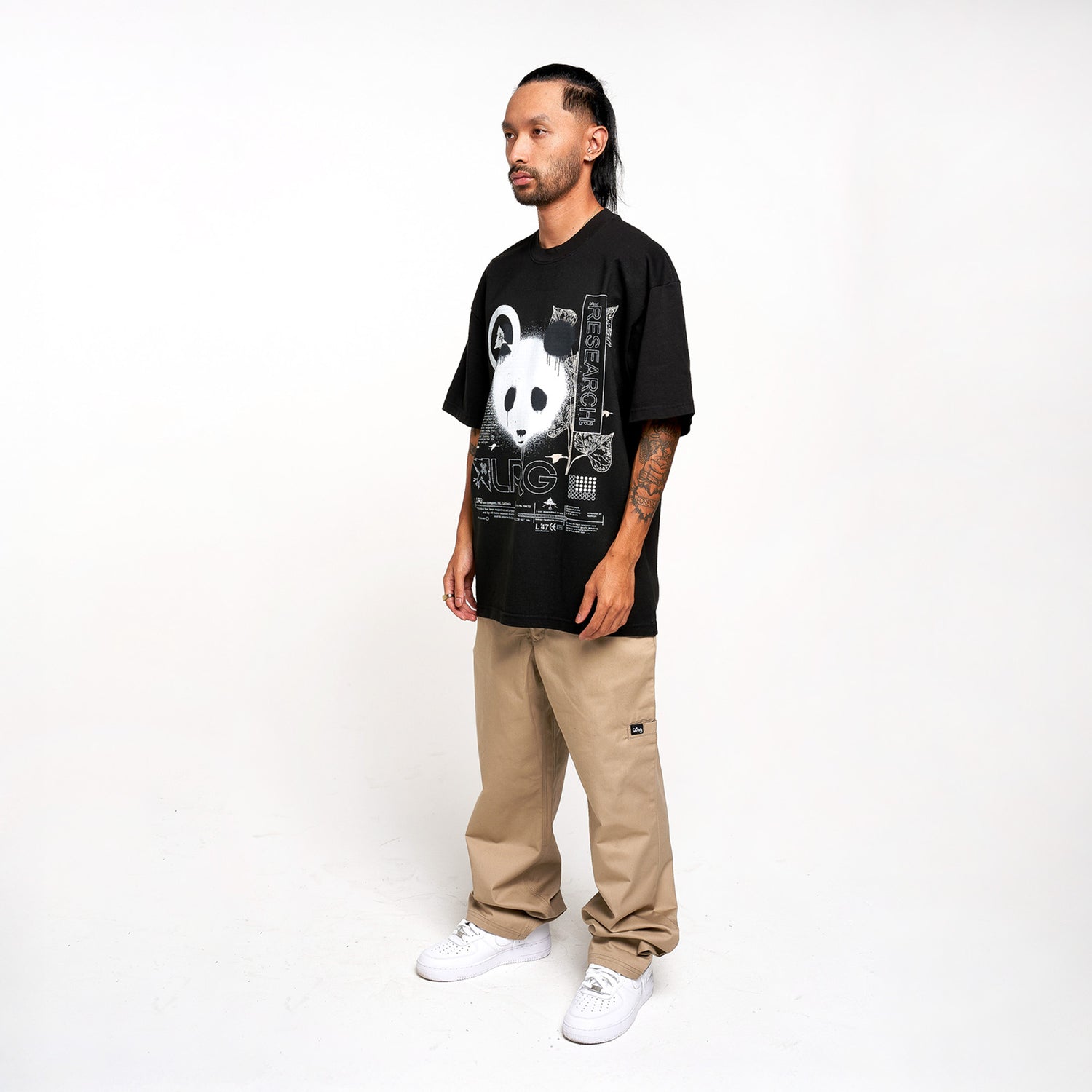 PANDA PAINT TEE - BLACK