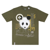 PANDA PAINT TEE - MILTARY GREEN