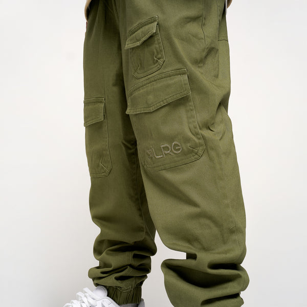 UNSTEADY WOVEN JOGGER PANTS - OLIVE