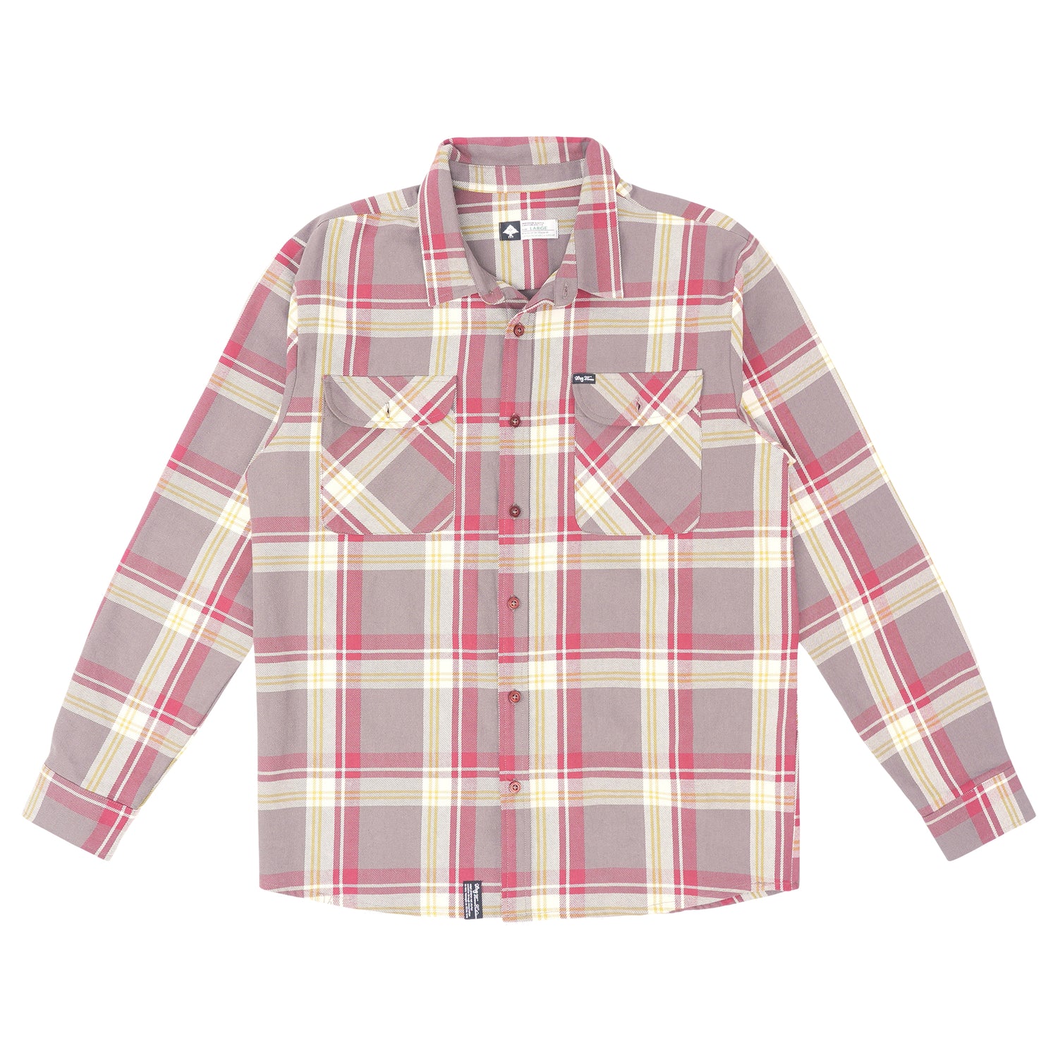 FLOOD ZONE BRUSHED FLANNEL - GHOST GREY